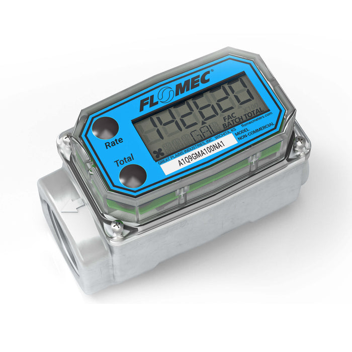 FLOMEC A1 Series 1-inch aluminum flow meter for thin petroleum based fluids gallon measure